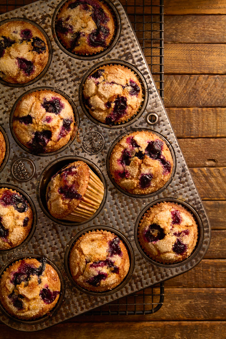 Blueberry Muffins in Baking Pan - Food Photographer - Philadelphia, PA, NJ, NYC