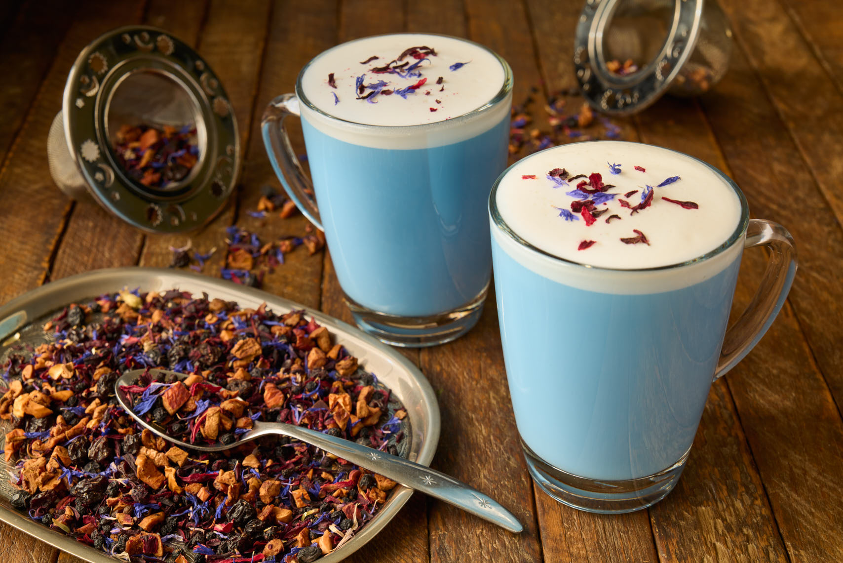 Butterfly Pea Flower Tea - Beverage Photographer - Philadelphia, PA & NJ