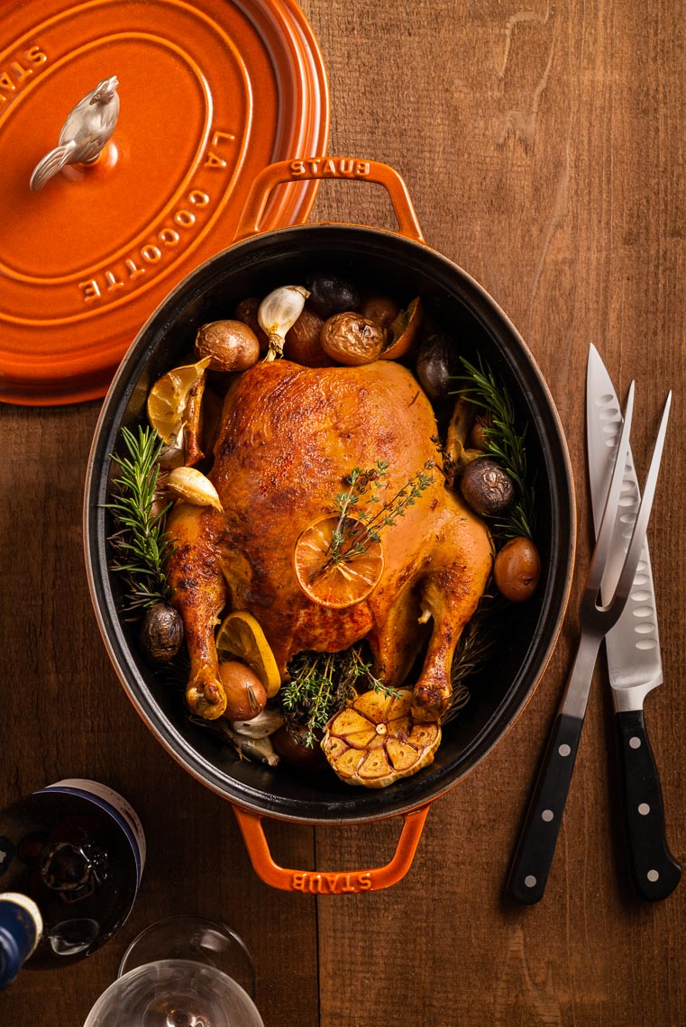  Roasted Chicken In Staub Cookware  - Food Photographer & Stylist PA, NJ